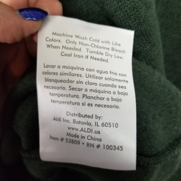 Royal Class Quarter Zip Fleece Sweater Men's Medium Green Marled Pullover‎ - Picture 8 of 8